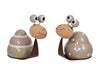 pb. 2 wooden snails/deco beige 7x4.5x7 cm