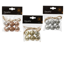 Zakje á 6 bellen ijzer 3 kleuren assortie(bel 3x3x2,5cm)