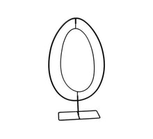 Metal egg/standing black 27.5x10x47 cm