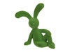 pc. 1 flock rabbit "sitting" green 22.5 cm