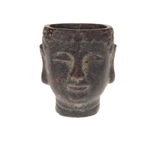 Planter buddha cement Ø8x9cm Dark grey