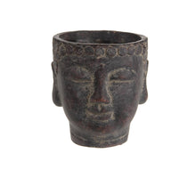 Planter buddha cement Ø12.5x13cm Dark grey
