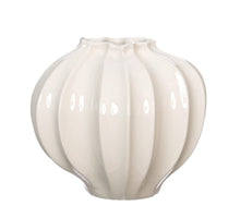 Vaas Liva aardewerk Ø20 h.20 cm crème