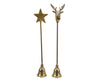 Candle snuffer aluminum 2 assorted gold 5.5x4.5x26cm
