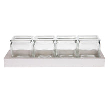 Candle holder historic wood 44x13.5x4/12cm White-wash