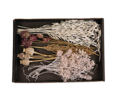 Dried flowers mix tray 38x26x5cm Pink