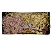 Dried flowers mix tray 58x28x10cm Pink