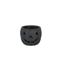 Planter pumpkin cement Ø12x9.5cm - Black