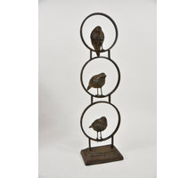 Table Decor Birds 16x12x55cm Natural