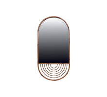 Wall Mirror Bamboo Metal 81x4x41cm Light Brown