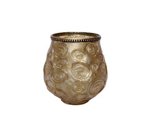 Tealight Holder Kaztal 10cm Gold - Glass