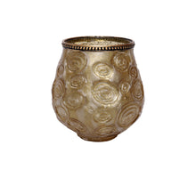 Tealight Holder Kaztal 14cm Gold - Glass