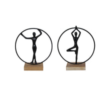 Table Deco Dancer 2 assorted 34x10x32cm Black/Natural