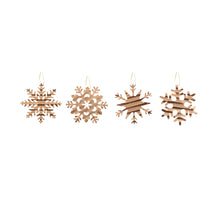 Hanger Snowflake 4ass. 12x12cm Copper