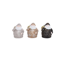 Deco Santa 3 assorted 8x7x9cm