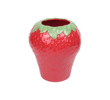 Vase Strawberry 24x24x28cm Green/Red