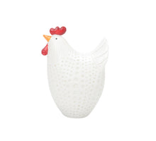 Deco Chicken w/LED 9x7x13cm White