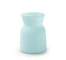 Vaas 'posh' glas mat blauw h13,5 d10 cm