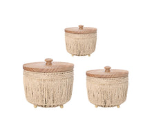 S/3 Storage Box Paraíso D13/17/21 H18cm Natural