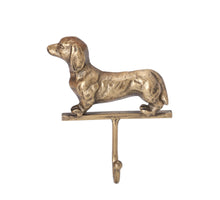 Hook Teckel Dog 13x5x15cm Antique Gold