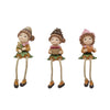 Deco Sitting Elf 3 assortie 17cm polyester