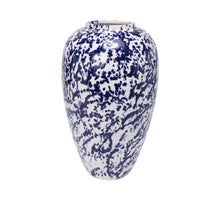 Vase Ceramic Kalamos D23 H38cm Blue/White