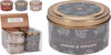 GEURKAARS IN BLIK '''AUTUMN JOY'' D8 H5CM 3 ASSORTIE DESIGNS
