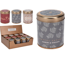 GEURKAARS IN BLIK '''AUTUMN JOY'' D7 H8CM 3 ASSORTIE DESIGNS