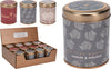 GEURKAARS IN BLIK '''AUTUMN JOY'' D7 H8CM 3 ASSORTIE DESIGNS