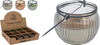 CITRONELLA KAARS IN GLAS MET HENGSEL D7,6 H6CM 3 ASSORTIE