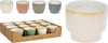 Citronelle candle in ceramic jar D7.5 H6cm, 4 assorted