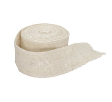 Pak á 6 rol jute net ribbon (4cm) semi bleached 10m.