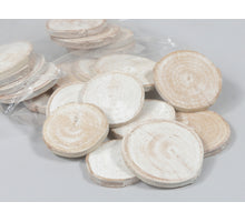pb. 20 wood round slices white wash 5-7cm