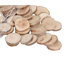 pb. 50 wood round slices natural 3-5cm