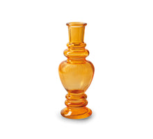 Kandelaar/vaasje 'liselot' oranje h16 d6 cm