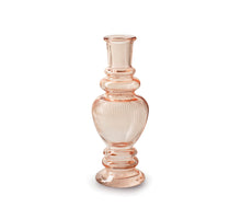 Kandelaar/vaasje 'liselot' roze h16 d6 cm
