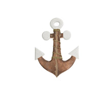 Anchor wood 28x2x38cm Natural/White