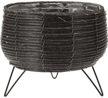 BASKET ON STAND D25 H15/23CM ANTHRACITE (PP MATERIAL)