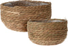 Set of 2 Natural Seagrass Baskets D25 H13CM