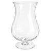 Vase on foot transparent glass D20 H32 cm