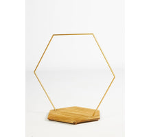 Flower base metal 28.5x17.5x27cm Gold-wash