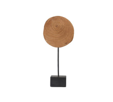 Slice on foot paulownia 18x8x38cm Brown/Black
