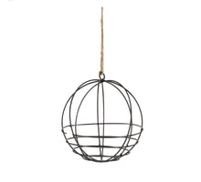 Hanging ball metal Ø20cm Black