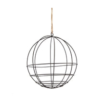 Hanging ball metal Ø28cm Black