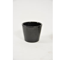 Conical pot gloss black 7 cm series 440