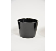 Conical pot gloss black 10 cm series 440