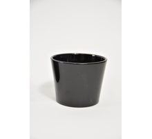Konische pot zwart glans 12 cm serie 440