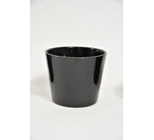 Konische pot zwart glans 13 cm serie 440