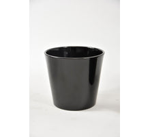 Konische pot zwart glans 15 cm serie 440