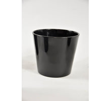 Konische pot zwart glans 17 cm serie 440